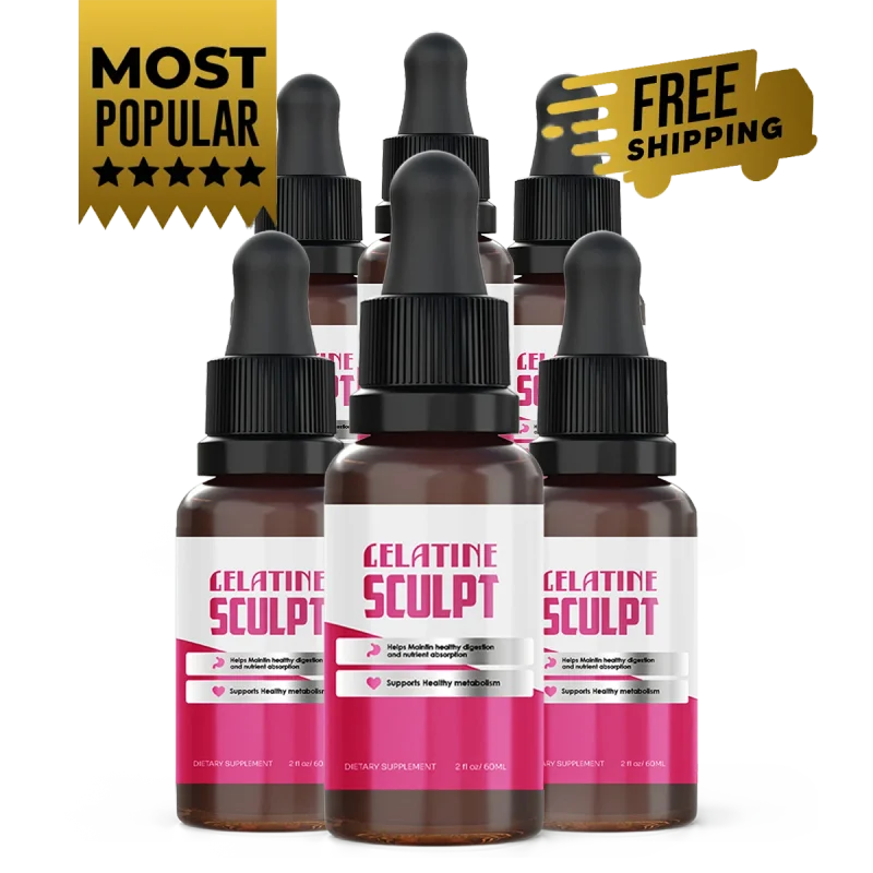 Gelatine Sculpt Weight Management Health — 6 Bottle / 180 Day Pack